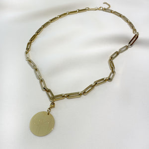 Collier BARI - 1 médaillon gravé