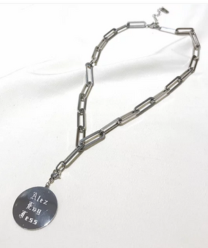 Collier BARI - 1 médaillon gravé